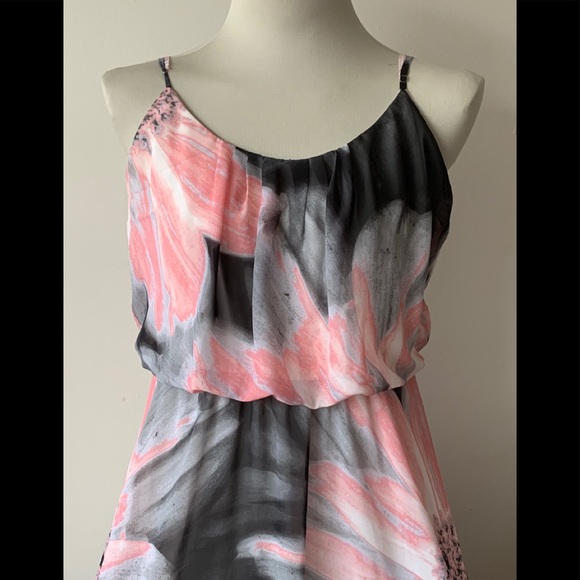 Bisou Bisou Dresses & Skirts - Pink Multicolored Long Floral Bisou Bisou Dress